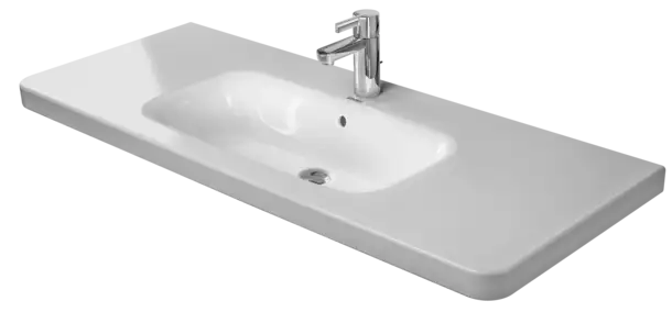Duravit- DuraStyle Wall Mounted Sink  47 1/4 " x 18 7/8 ", with Overflow, 1 x Faucet hole, White High Gloss