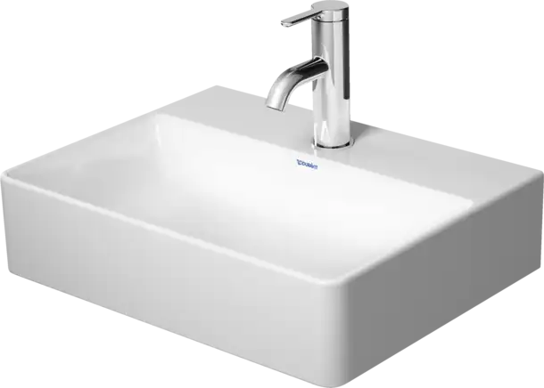 Duravit- DuraSquare Wall Mounted Sink  17 x 13 3/4 ", without Overflow, 1 x Faucet hole, Ground, White High Gloss