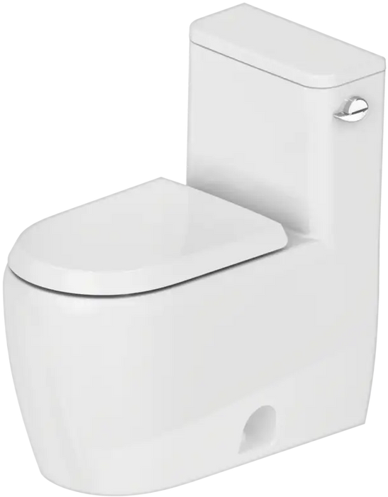 Duravit- Collection One One Piece Toilet Rimless  1.28 GPF, HygieneGlaze, Trip lever placement: Right, White High Gloss