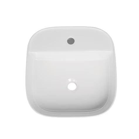 Cymira™ Soft Square Vessel Bathroom Sink with Single Faucet Hole