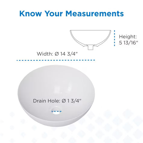 Cymira™ Round Vessel Bathroom Sink