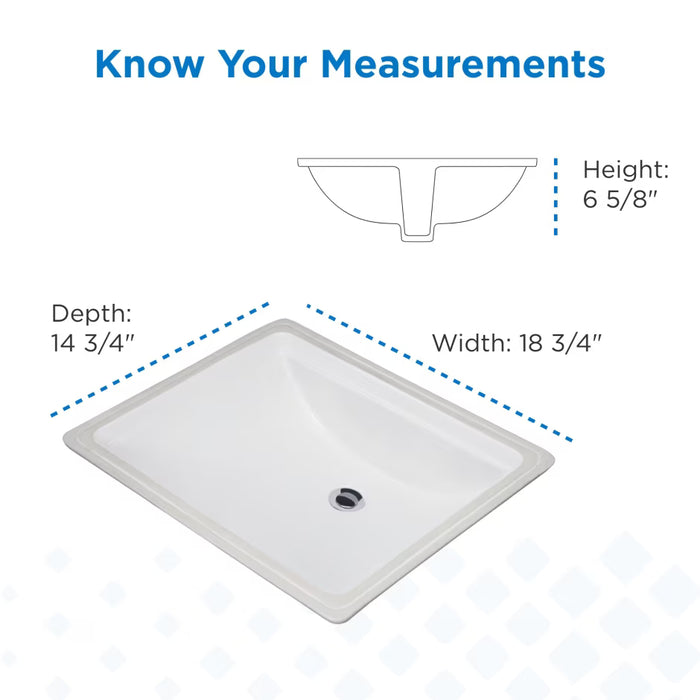 Logan Square™ Rectangular Petite Undercounter Bathroom Sink