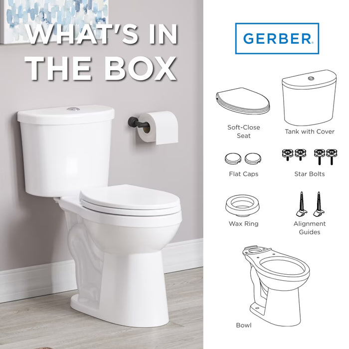 Maxwell Select™ Chair Height Dual Flush 1.0/1.28 gpf 12" Rough-In Two-Piece Round Toilet