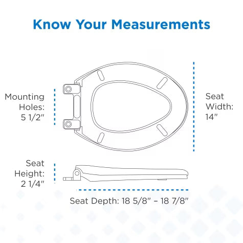 Elongated Undermount Soft-Close Toilet Seat