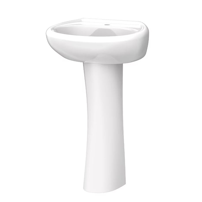 Maxwell® Single Hole Petite Pedestal Bathroom Sink