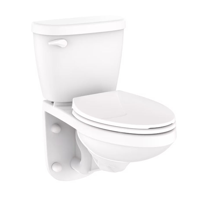Maxwell® 1.28 gpf 4" Vertical Rough-In Two-Piece Wall Hung Back Outlet Compact Elongated Toilet