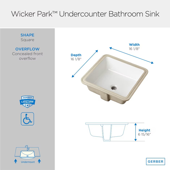 Wicker Park™ Square Undercounter Bathroom Sink
