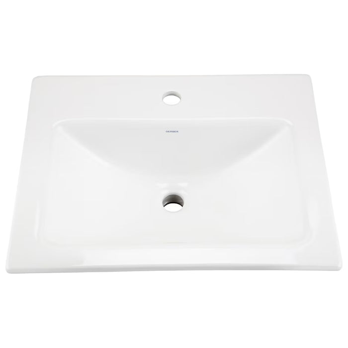 Wicker Park™ Rectangular 4" Faucet Centers Self-Rimming Bathroom Sink