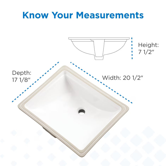 Logan Square™ Rectangular Standard Undercounter Bathroom Sink