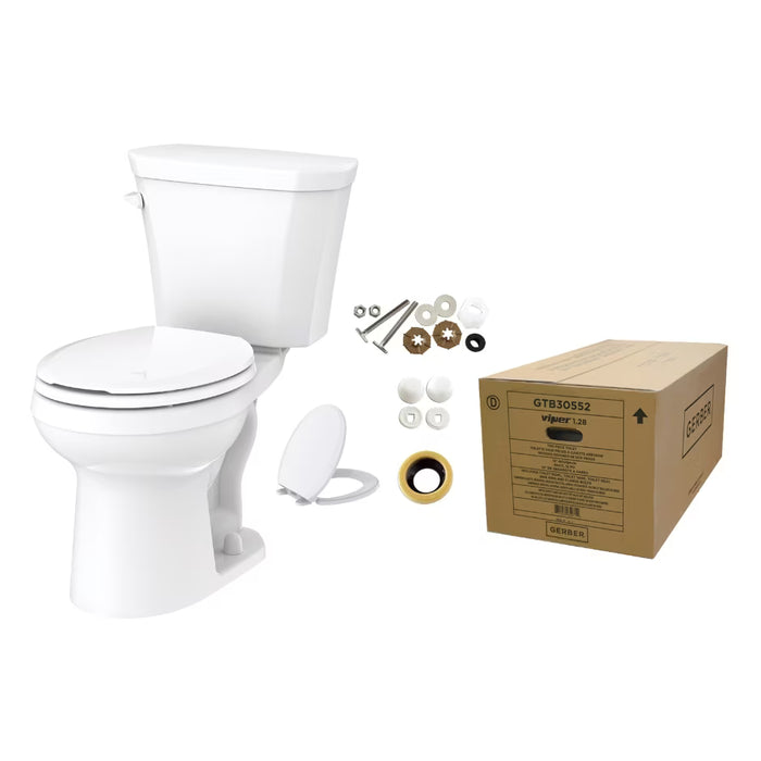 Viper® 1.28 gpf 12” Rough-In “Toilet-In-A-Box" Two-Piece Round Front Toilet