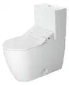 Duravit-ME by Starck Two Piece Toilet, Elongated  1.28 GPF, Trip lever placement: Top, White High Gloss