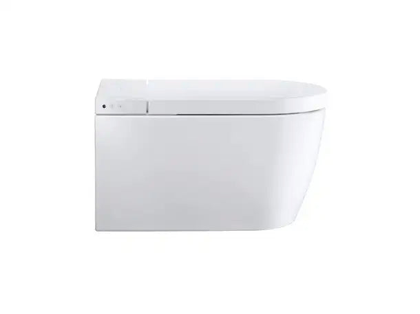 ME by Starck Wall Mounted Toilet Rimless  0.8/1.28 GPF, HygieneGlaze, White High Gloss