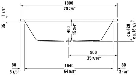 D-Code Built-in bathtub