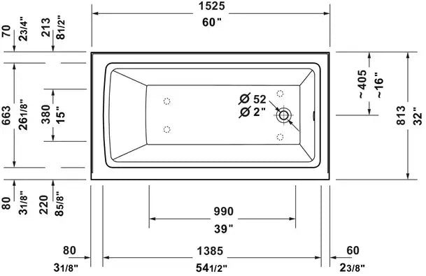 Duravit- Architec Alcove Bathtub