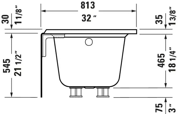 Duravit-Architec Alcove Bathtub