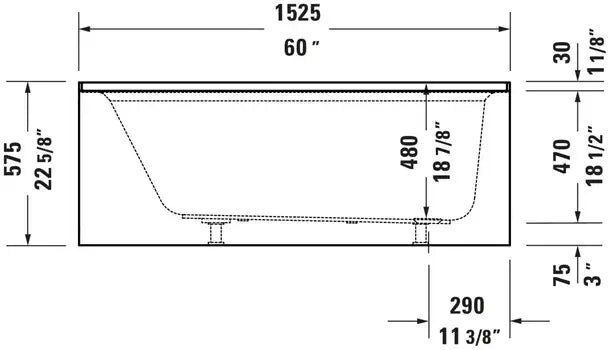 Duravit- Architec Alcove Bathtub