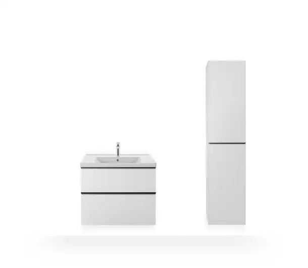 D-Neo Wall Mounted Sink  31 1/2 " x 18 7/8 ", with Overflow, 1 x Faucet hole, White High Gloss