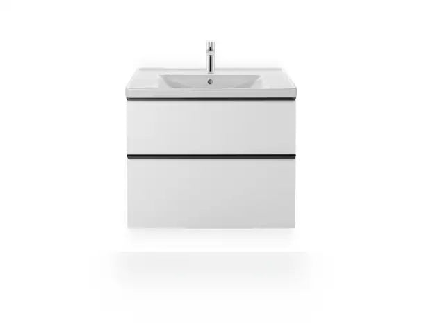 D-Neo Wall Mounted Sink  31 1/2 " x 18 7/8 ", with Overflow, 1 x Faucet hole, White High Gloss