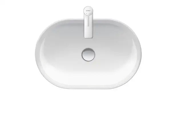 D-Neo Vessel Sink  23 5/8 " x 15 3/4 ", without Overflow, without Faucet hole, White High Gloss