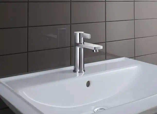 D-Neo Wall Mounted Sink  23 5/8 " x 17 3/8 ", with Overflow, 1 x Faucet hole, White High Gloss