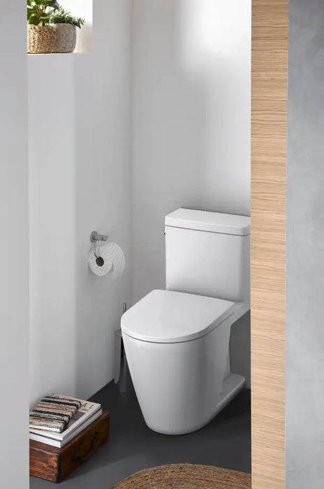 Duravit-D-Neo One Piece Toilet Rimless Elongated  0.8/1.28 GPF, Trip lever placement: Left, White High Gloss