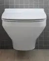 Duravit-DuraStyle toilet set wall-mounted, Elongated  0.8/1.6 GPF, with Slow Close, Removable Seat, White High Gloss