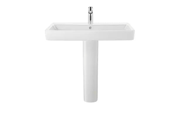 Duravit No.1 Wall Mounted Sink  31 1/2 " x 18 1/8 ", with Overflow, 1 x Faucet hole, White High Gloss