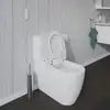 Duravit-ME by Starck Two Piece Toilet, Elongated  1.28 GPF, Trip lever placement: Top, White High Gloss