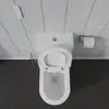 Duravit-ME by Starck Two Piece Toilet, Elongated  1.28 GPF, Trip lever placement: Top, White High Gloss