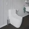 Duravit-ME by Starck Two Piece Toilet, Elongated  1.28 GPF, Trip lever placement: Top, White High Gloss