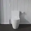 Duravit-ME by Starck Two Piece Toilet, Elongated  1.28 GPF, Trip lever placement: Top, White High Gloss