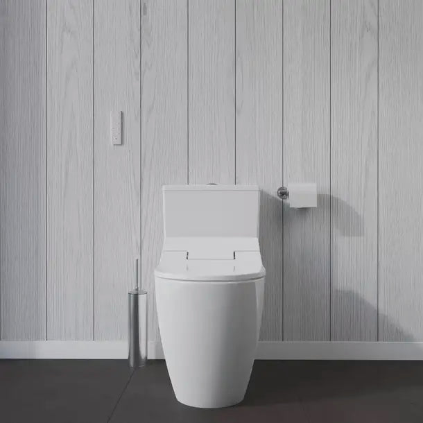 Duravit-ME by Starck One Piece Toilet, Rimless  1.28/1.28 GPF, Trip lever placement: Top
