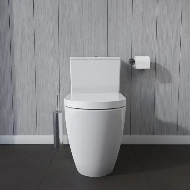 Duravit-ME by Starck One Piece Toilet, Rimless  0.92/1.32 GPF, with Slow Close, Removable Seat, Trip lever placement: Top center