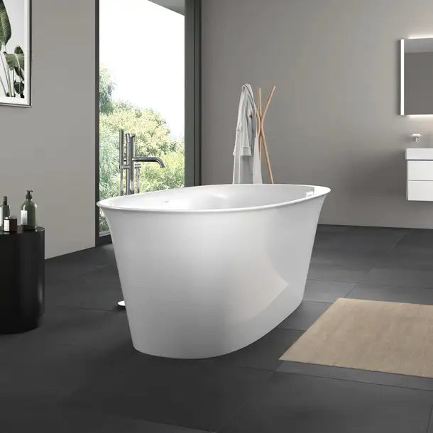 Duravit- White Tulip Freestanding bathtubs  70 7/8 " x 35 3/8 ", White Gloss