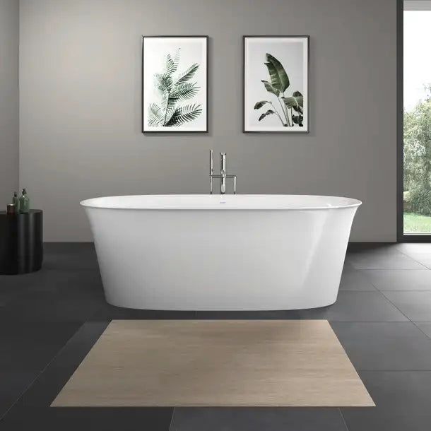 Duravit- White Tulip Freestanding bathtubs  70 7/8 " x 35 3/8 ", White Gloss