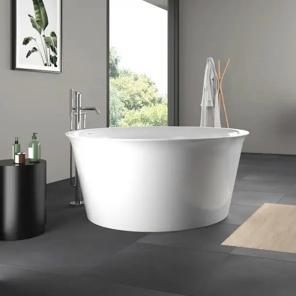 Duravit- White Tulip Freestanding bathtubs  55 x 55 1/8 ", White Gloss