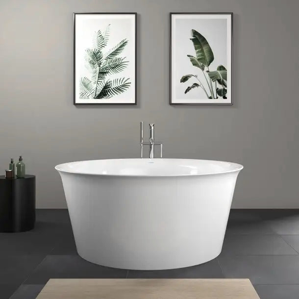 Duravit- White Tulip Freestanding bathtubs  55 x 55 1/8 ", White Gloss