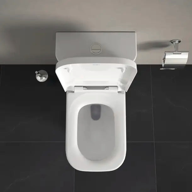 Duravit-Happy D.2 One Piece Toilet  0.92/1.32 GPF, with Slow Close, Removable Seat, Trip lever placement: Top