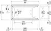 Duravit-Vero Alcove Bathtub  60 x 32 ", White Gloss