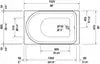 Duravit-D-Neo Built-in bathtub  60 x 36 ", White Gloss