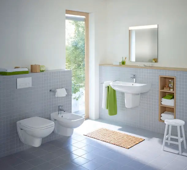 D-Code Wall Mounted Sink  25 x 19 5/8 ", with Overflow, 1 x Faucet hole, White High Gloss