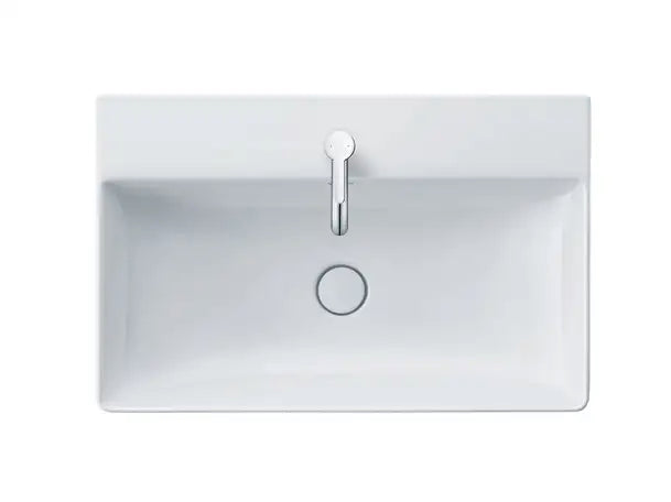 DuraSquare Wall Mounted Sink  31 x 18 1/2 ", without Overflow, 1 x Faucet hole, White High Gloss