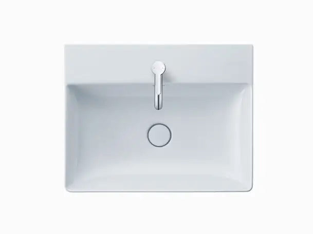Ready Ship DuraSquare Wall Mounted Sink  23 5/8 " x 18 1/2 ", without Overflow, 1 x Faucet hole, White High Gloss