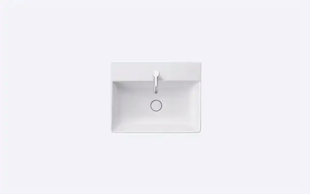 Ready Ship DuraSquare Wall Mounted Sink  23 5/8 " x 18 1/2 ", without Overflow, 1 x Faucet hole, White High Gloss