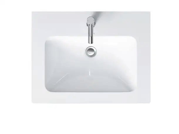 Duravit-ME by Starck Wall Mounted Sink  24 3/4 " x 19 1/4 ", with Overflow, 1 x Faucet hole, White High Gloss