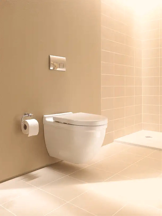 Duravit-Starck 3 Wall Mounted Toilet  0.8/1.6 GPF, White High Gloss