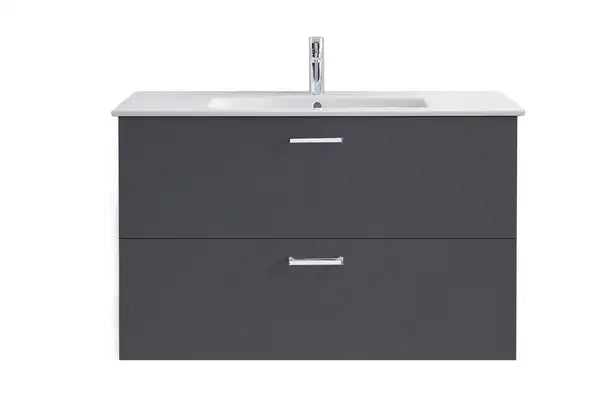Duravit-ME by Starck Wall Mounted Sink  32 5/8 " x 19 1/4 ", with Overflow, 1 x Faucet hole, White High Gloss