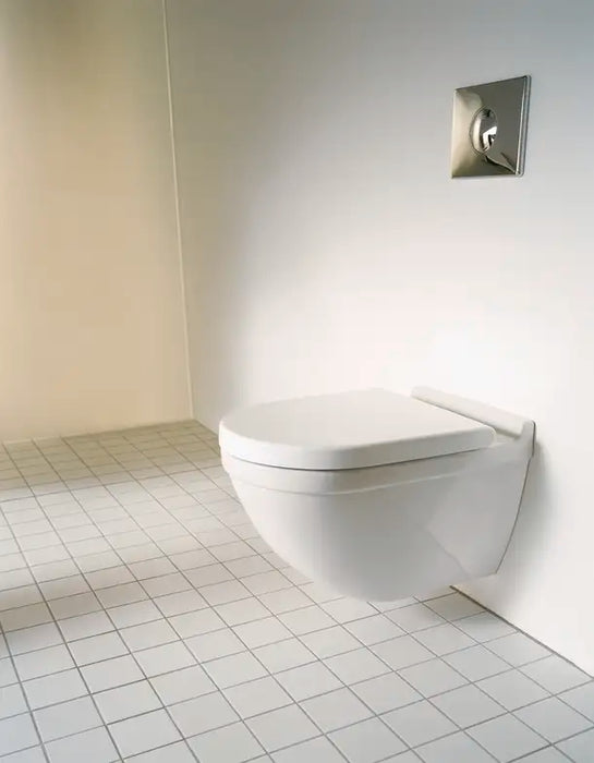 Duravit-Starck 3 Wall Mounted Toilet  0.8/1.6 GPF, White High Gloss