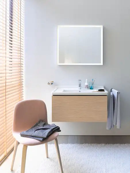 Starck 3 Wall Mounted Sink  27 1/2 " x 19 1/4 ", with Overflow, 1 x Faucet hole, White High Gloss
