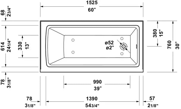 Duravit-Architec Alcove Bathtub